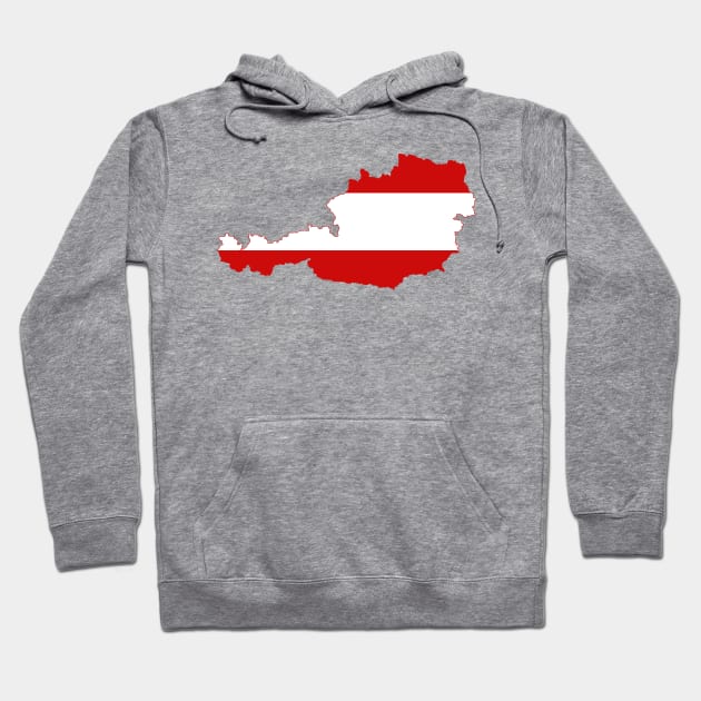 Austria Flag Map Hoodie by Historia